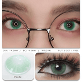 Hidrocor VERDE Prescription Coloured Contact Lenses - BEAUEYE (UK)